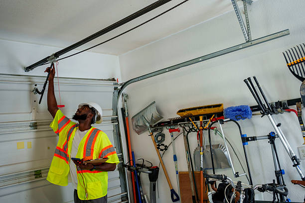Professional Garage Door Panel Replacement technician working in Moore County County, NC